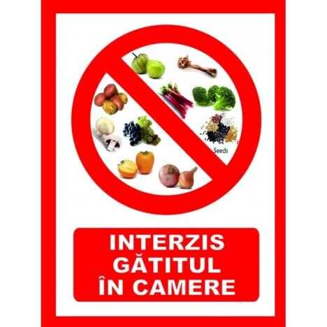 Placute interzis gatitul in camera pentru hotel si pensiune